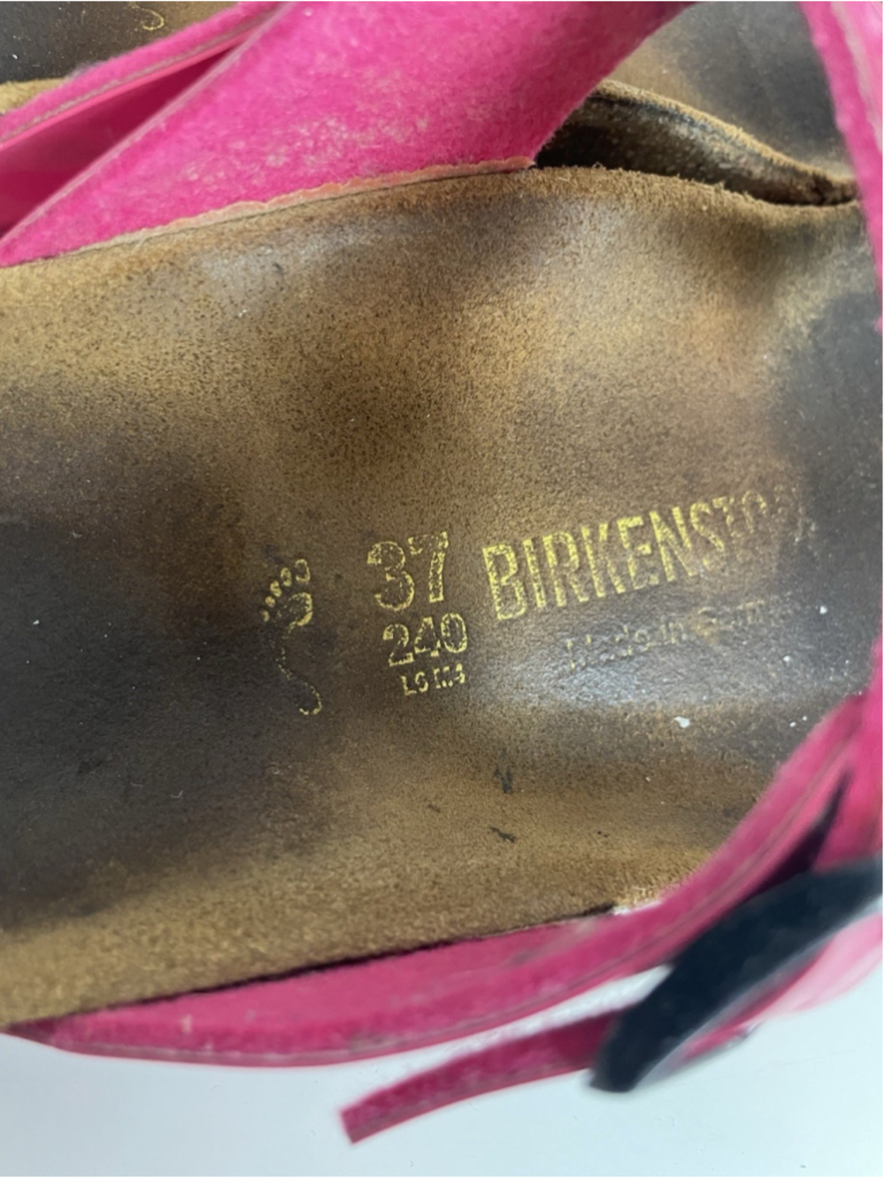 Birkenstock Gizeh Sandals Womens 37 Glossy Patent Pink Leather Fuchsia Tulip - Picture 6 of 12